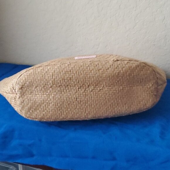 Juicy Couture Straw Tote waterproof lining and handles Beach Bag - Picture 5 of 11